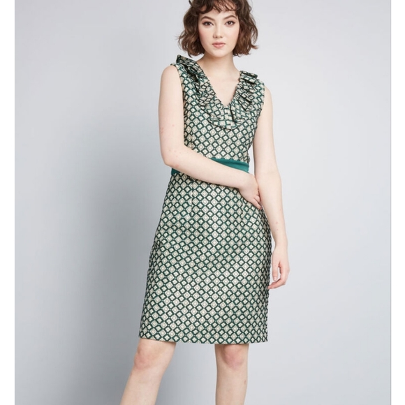 ModCloth x Anna Sui Admiring Eyes Sheath Dress - Picture 1 of 8